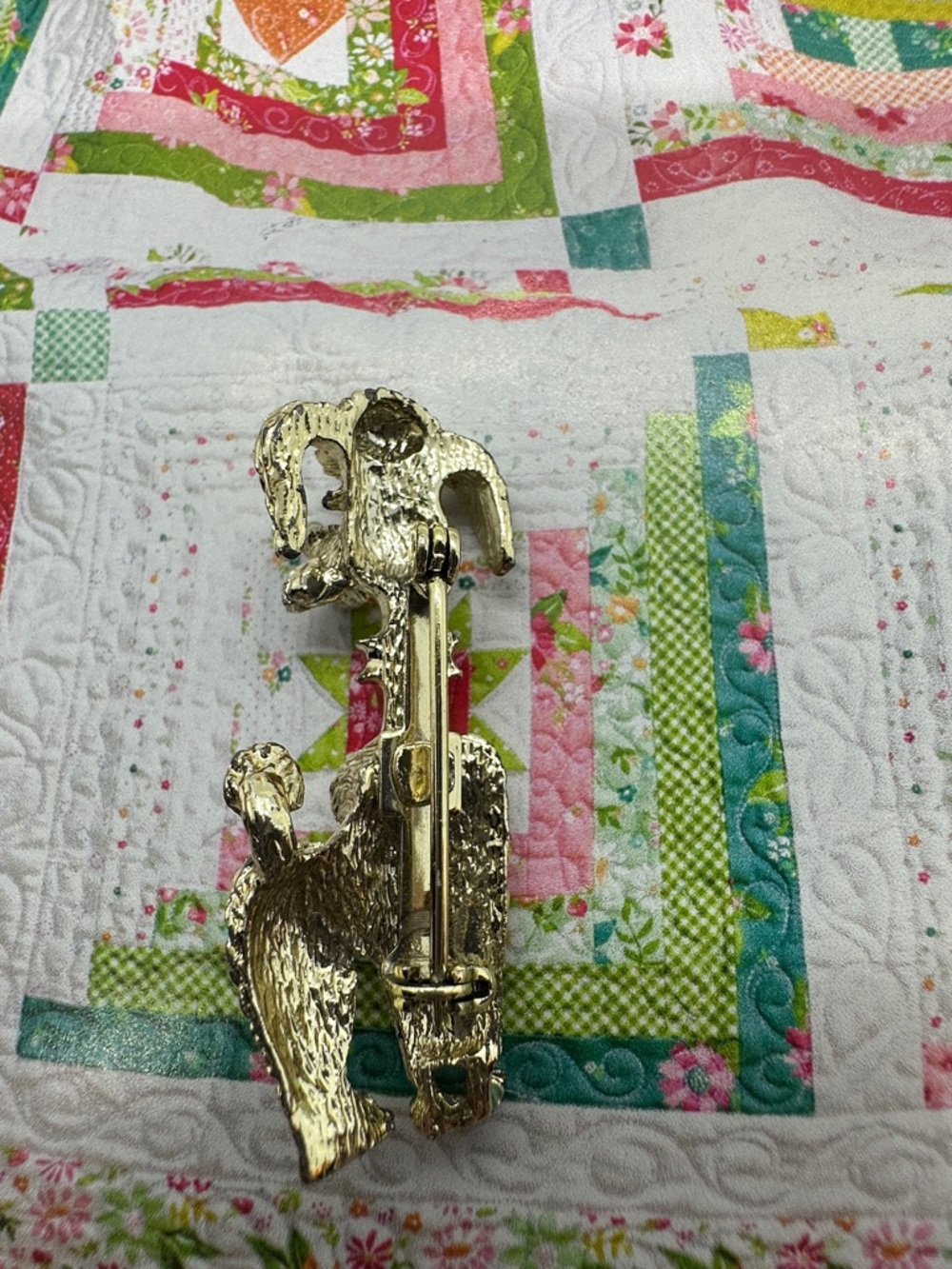 Gold Poodle Dog Figurine Pet Accent - Gold Color - Picture 2 of 4
